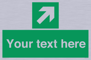 Custom Arrow Top Right Sign